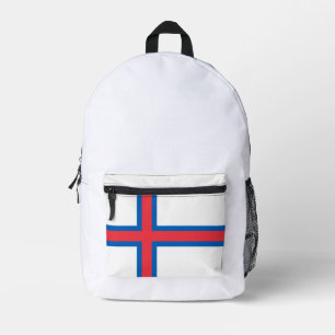 Faroe Islands flag Printed Backpack