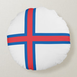 Faroe Islands flag Round Cushion