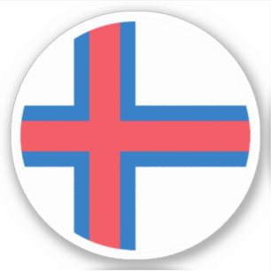Faroe Islands Flag Round Sticker