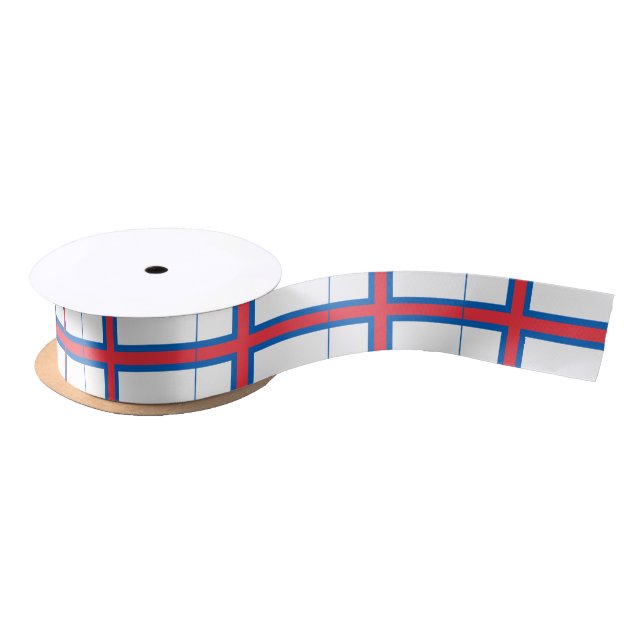 Faroe Islands Flag Satin Ribbon (Spool)