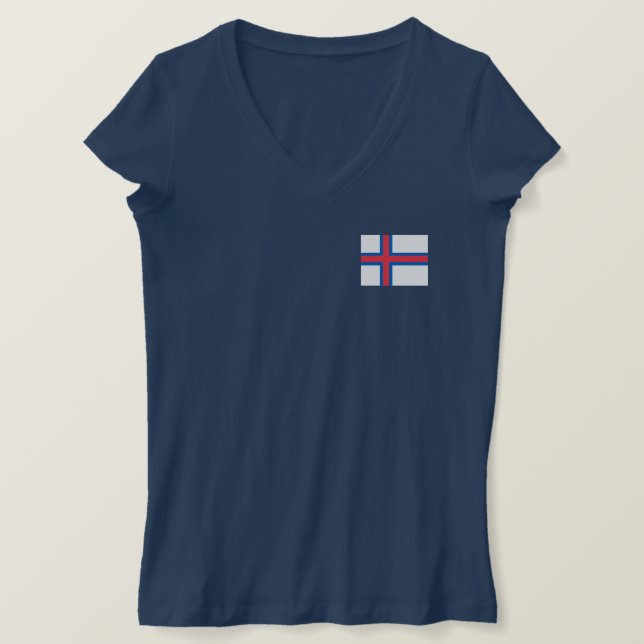Faroe Islands Flag T-Shirt (Design Front)