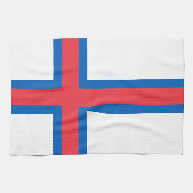 Faroe Islands flag Tea Towel (Horizontal)