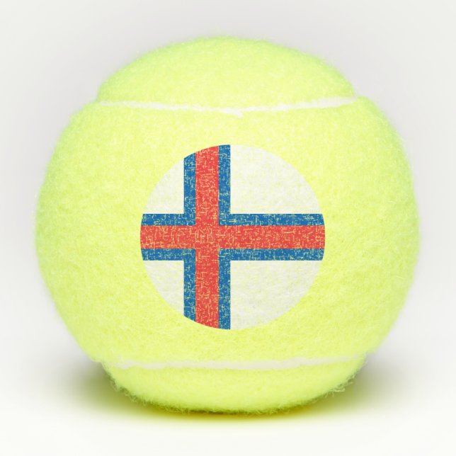 Faroe Islands Flag Tennis Balls (Front)