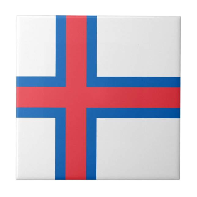 Faroe Islands Flag Tile (Front)
