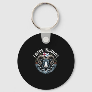 Faroe Islands Flag Travel Vacation Key Ring