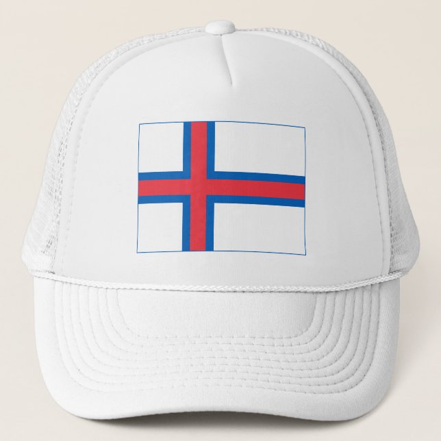 Faroe Islands Flag Trucker Hat (Front)