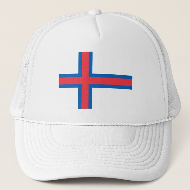 Faroe Islands Flag Trucker Hat (Front)