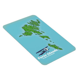Faroe Islands Kingdom of Denmark map Magnet