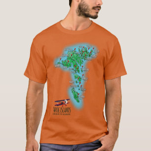 Faroe Islands Kingdom of Denmark map T-Shirt