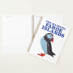 Faroe Islands Puffin bird Planner