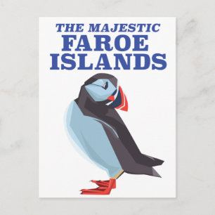 Faroe Islands Puffin bird Postcard