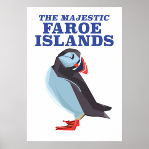 Faroe Islands Puffin bird Poster
