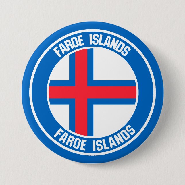 Faroe Islands Round Emblem 7.5 Cm Round Badge (Front)