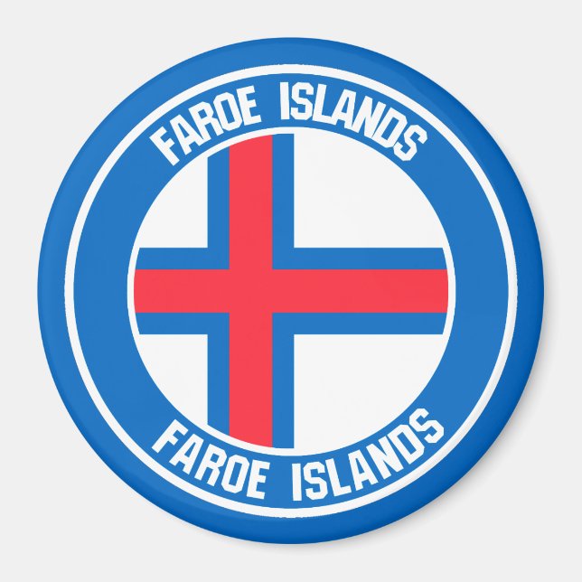 Faroe Islands Round Emblem Magnet (Front)