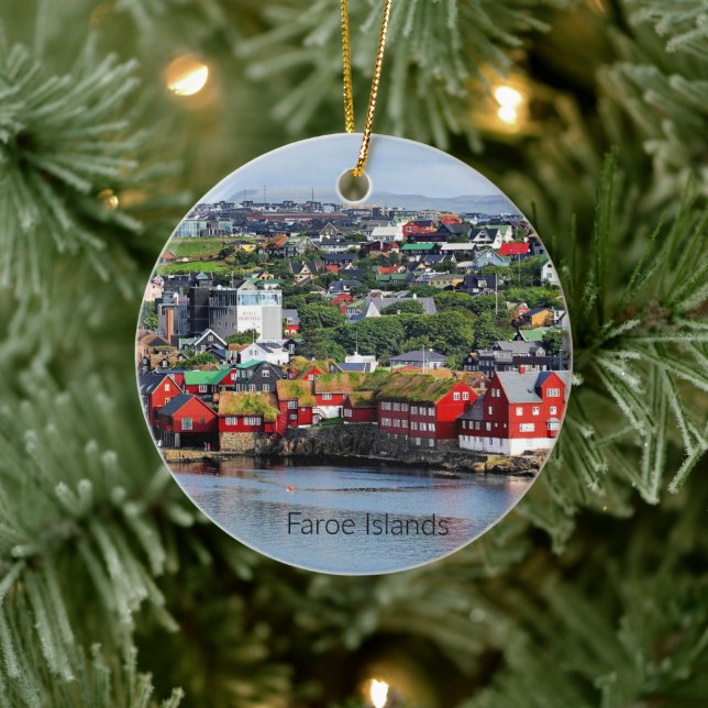 Faroe Islands (Torshavn) Ceramic Tree Decoration (Tree)