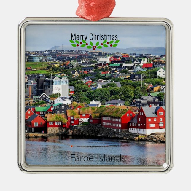 Faroe Islands (Torshavn)  Metal Tree Decoration (Front)