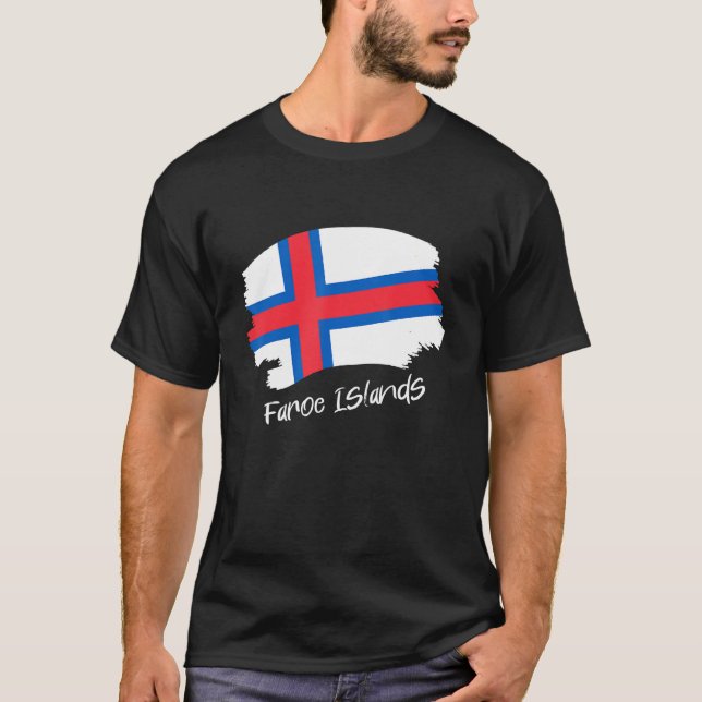 Faroese Flag Faroe Islands T-Shirt (Front)