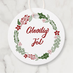 Faroese Merry Christmas, Gleðilig Jól, Custom Favour Tags