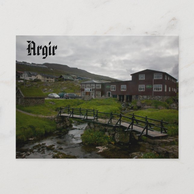 Faroese Village of Argir: Postcard (Front)