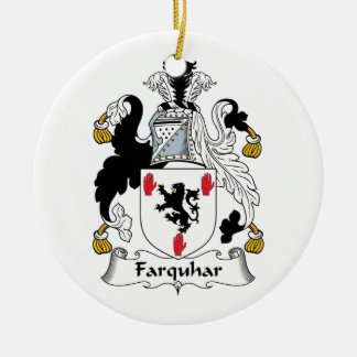 Farquhar Family Crest Ceramic Tree Decoration