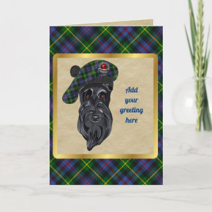 Farquharson Badge & Tartan Personalised Card