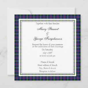 Farquharson Scottish Wedding Square Invitation