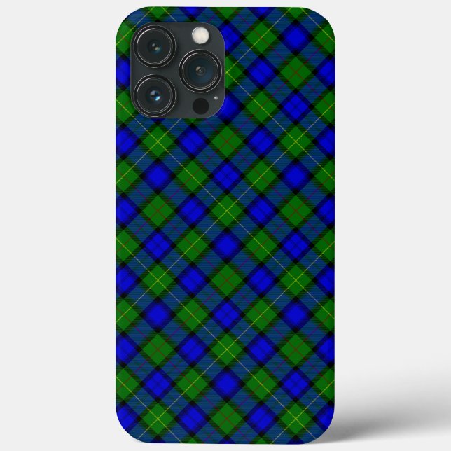 Farquharson tartan blue green plaid Case-Mate iPhone case (Back)
