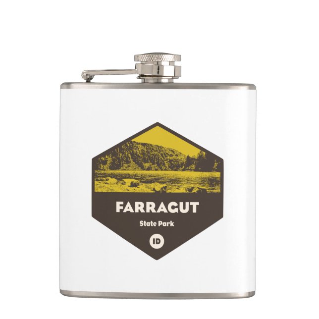 Farragut State Park Idaho Hip Flask (Front)