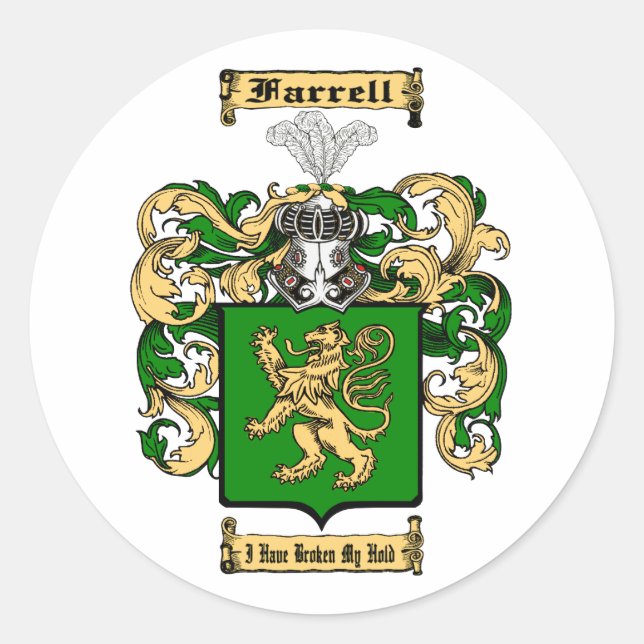 Farrell Classic Round Sticker (Front)