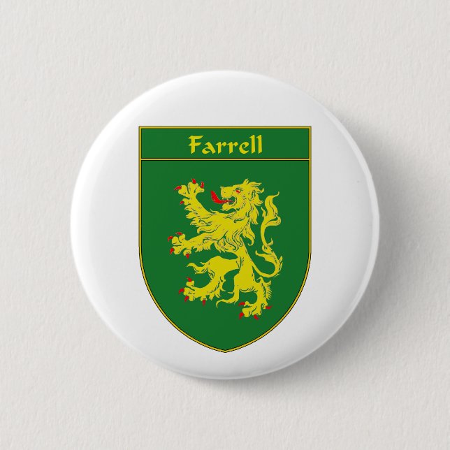 Farrell Coat of Arms/Family Crest 6 Cm Round Badge (Front)
