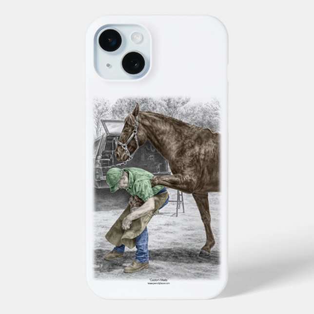 Farrier Blacksmith Shoeing Horse Case-Mate iPhone Case (Back)