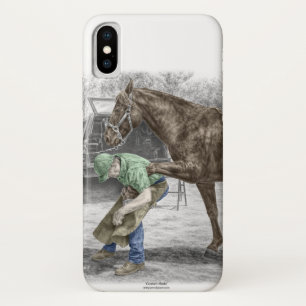 Farrier Blacksmith Shoeing Horse Case-Mate iPhone Case