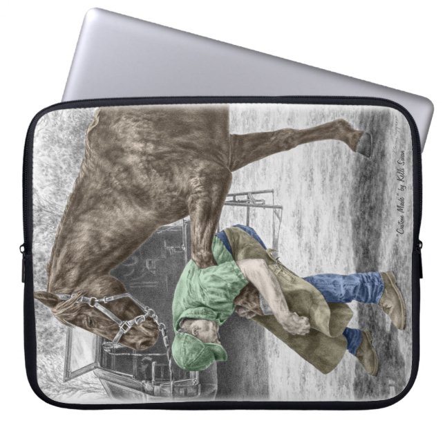 Farrier Blacksmith Shoeing Horse Laptop Sleeve (Front)