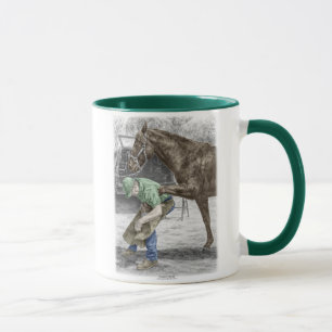 Farrier Blacksmith Shoeing Horse Mug