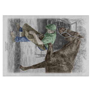 Farrier Blacksmith Trimming Horse Hoof Cutting Board