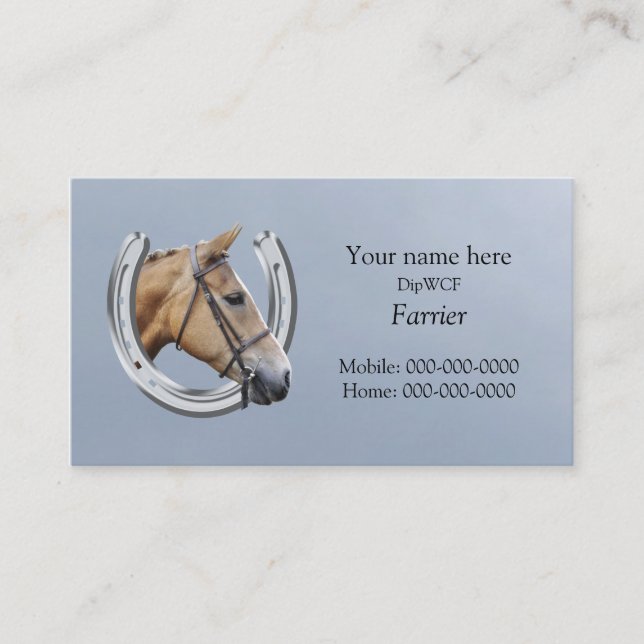 Farrier business card (Front)