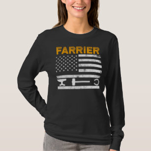 Farrier Horseshoe Hoof Trimming Equine Shoeing _45 T-Shirt