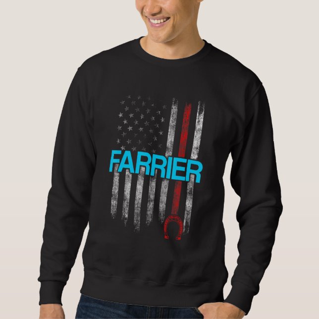 Farrier Horseshoe Hoof Trimming Equine Shoeing   Sweatshirt (Front)