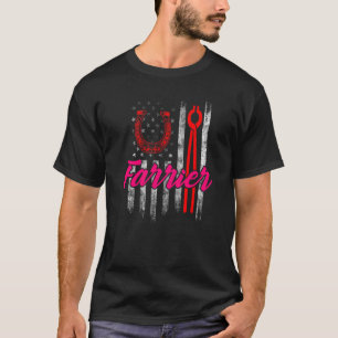 Farrier Horseshoe Hoof Trimming Equine Shoeing     T-Shirt