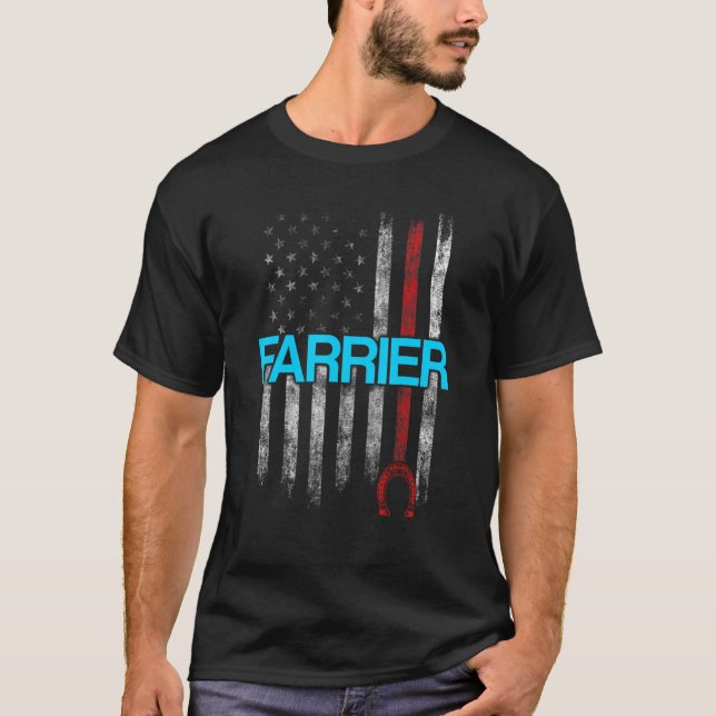 Farrier Horseshoe Hoof Trimming Equine Shoeing   T-Shirt (Front)