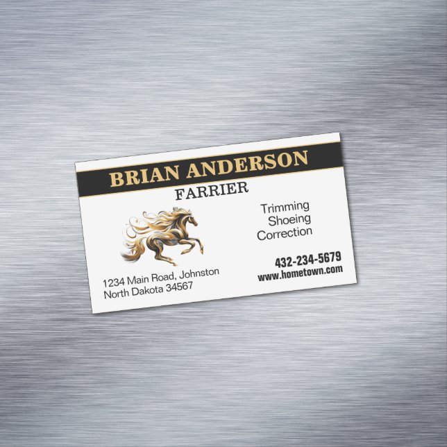 Farrier Magnetic Business Card (In Situ)