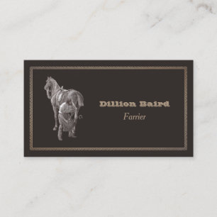 Farrier Shoeing Horse Business Card