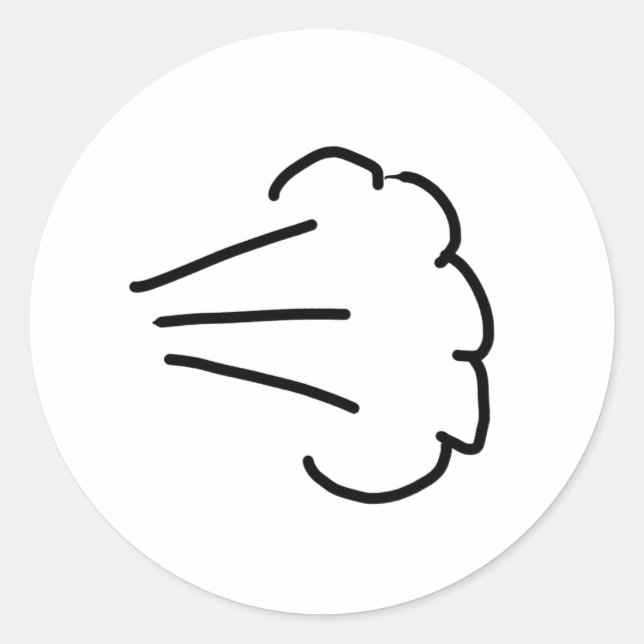 Fart Cloud Classic Round Sticker (Front)