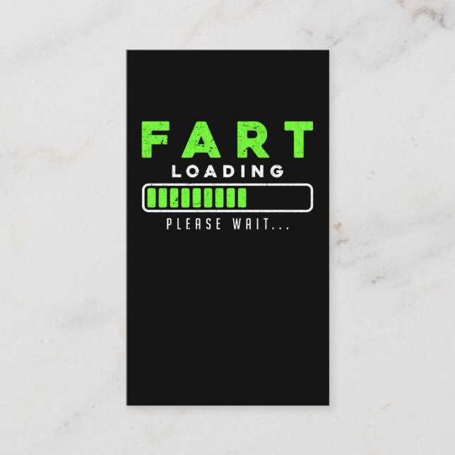 Fart Loading Funny Farting Business Card (Front)