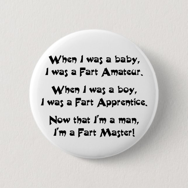 Fart Master 6 Cm Round Badge (Front)