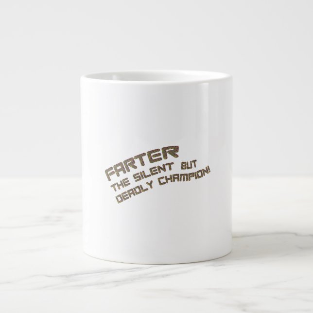 FARTER - The Silent but Deadly Champion! Large Coffee Mug (Front)