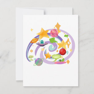 Farting Aliens in Outerspace Invitation