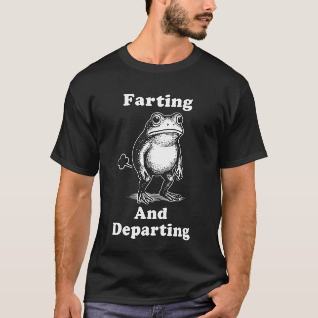 Farting and Departing Frog T-Shirt (Front)