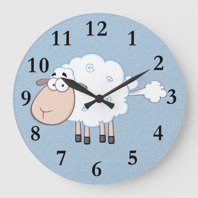 FARTING CARTOON SHEEP CLOCK (Front)