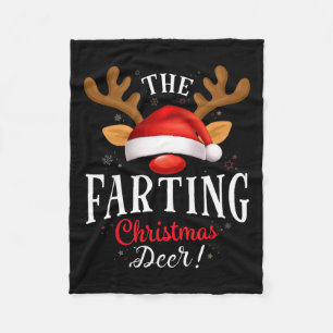 Farting Christmas Deer Pjs Xmas Family Matching  Fleece Blanket